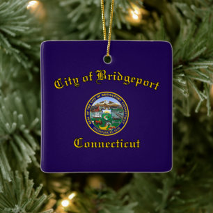 Flag of Bridgeport, Connecticut Ceramic Ornament