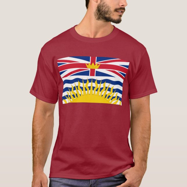 Flag of British Columbia, Canada T-Shirt (Front)