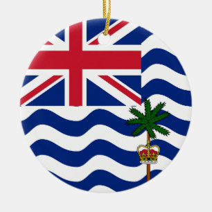 Flag of British Indian Ocean Territory Ceramic Tree Decoration