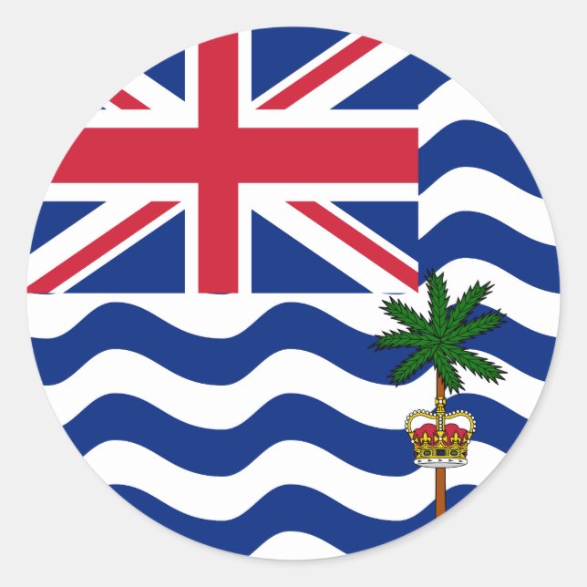 Flag of British Indian Ocean Territory Classic Round Sticker (Front)