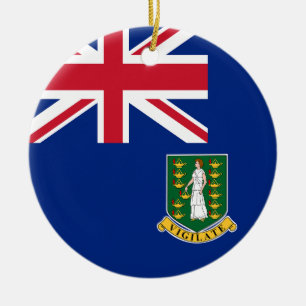 Flag of British Virgin Islands Ceramic Tree Decoration