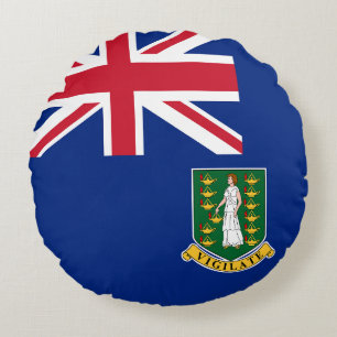 Flag of British Virgin Islands Round Cushion