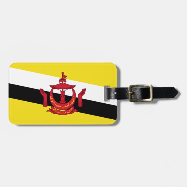 Flag of Brunei Easy ID Personal Luggage Tag (Front Horizontal)
