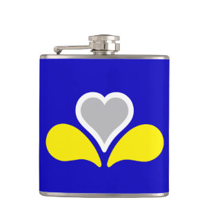 Flag of Brussels, Belgium Hip Flask