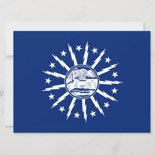 Flag of Buffalo (City in New York State) Card (Front)