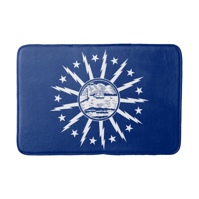 Flag of Buffalo, New York Bathroom Mat (Front)