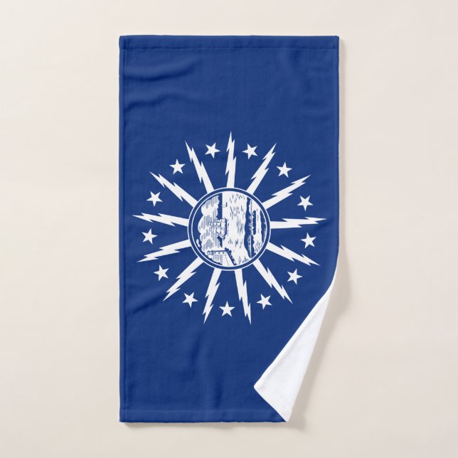 Flag of Buffalo, New York Hand Towel (Hand Towel)