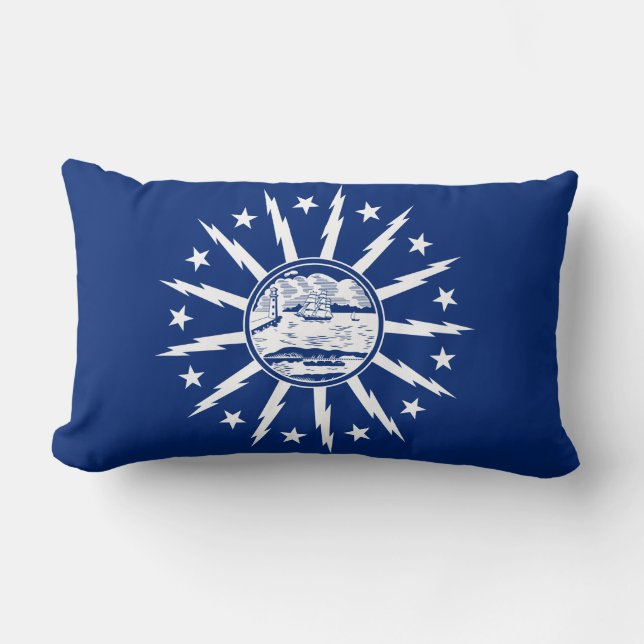 Flag of Buffalo, New York Lumbar Pillow (Front)