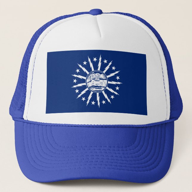 Flag of Buffalo, New York Trucker Hat (Front)