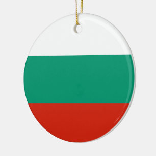 Flag of Bulgaria Ceramic Tree Decoration