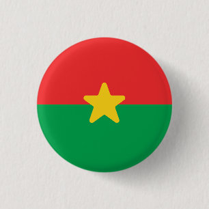 Flag of Burkina Faso 3 Cm Round Badge