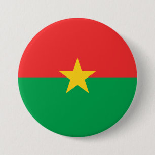 Flag of Burkina Faso 7.5 Cm Round Badge