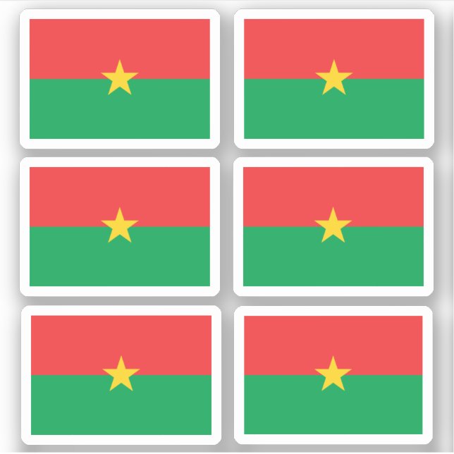 Flag of Burkina Faso - a collection Stickers (Front)