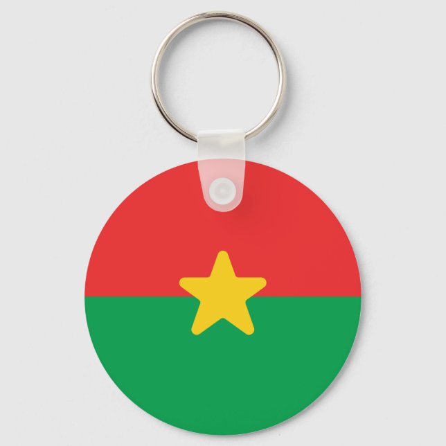 Flag of Burkina Faso Key Ring (Front)