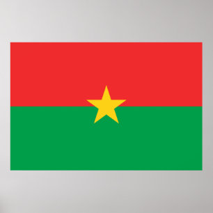 Flag of Burkina Faso Poster