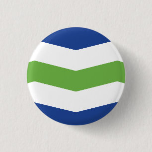 Flag of Burlington, Vermont 3 Cm Round Badge