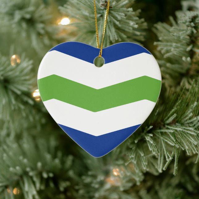 Flag of Burlington, Vermont Ceramic Tree Decoration (Tree)
