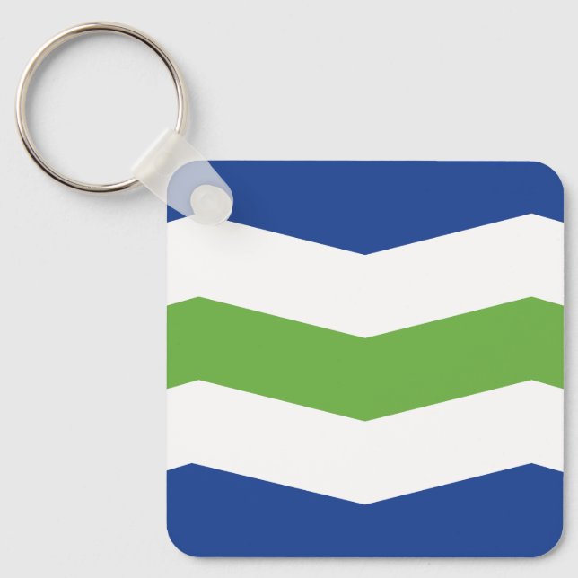 Flag of Burlington, Vermont Key Ring (Front)