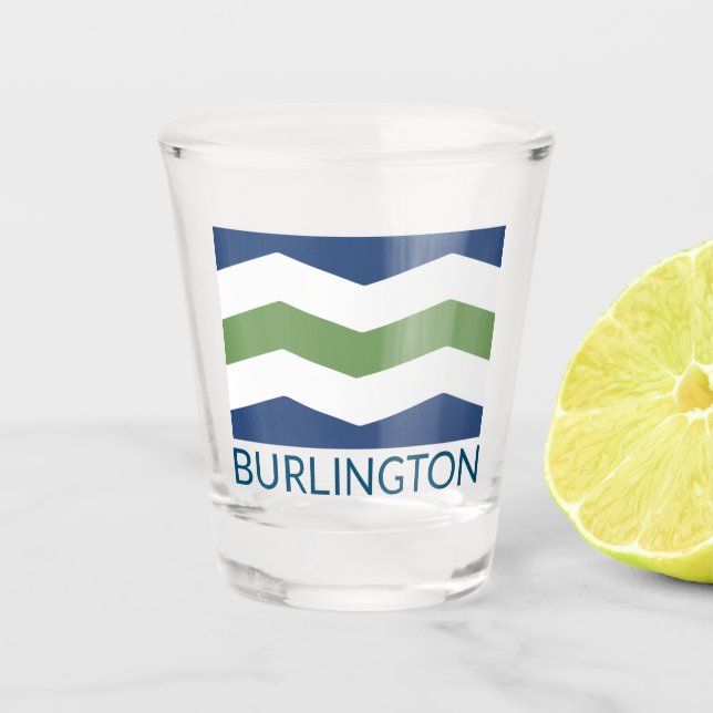 Flag of Burlington, Vermont Shot Glass (Front)