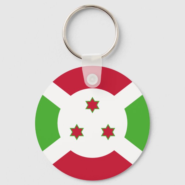 Flag of Burundi Key Ring (Front)
