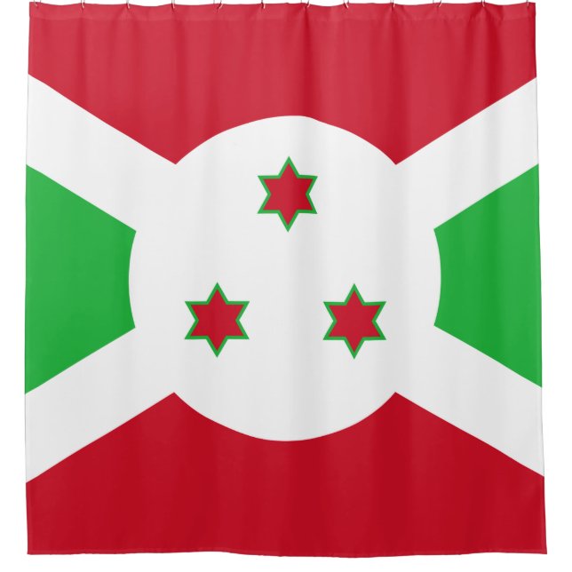 Flag of Burundi Shower Curtain (Front)