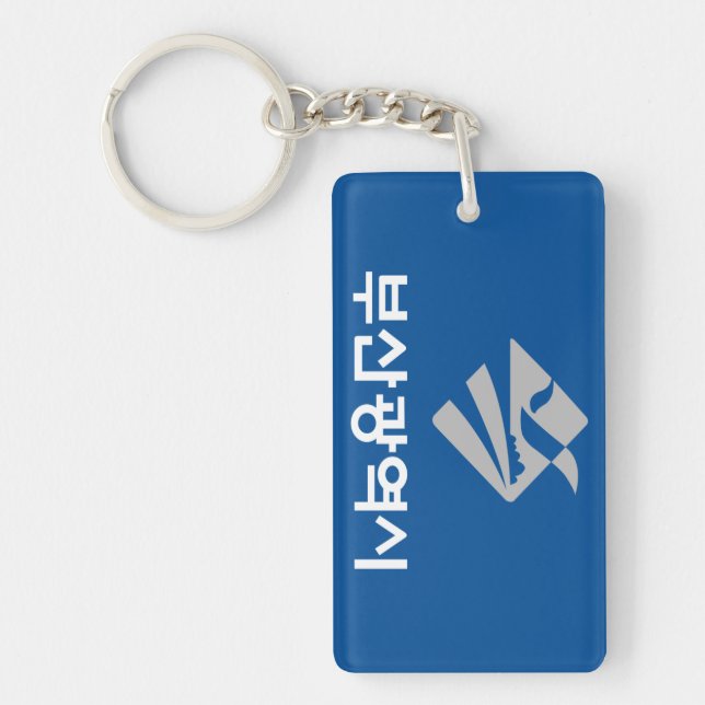 Flag of Busan (South Korea) Key Ring (Front)