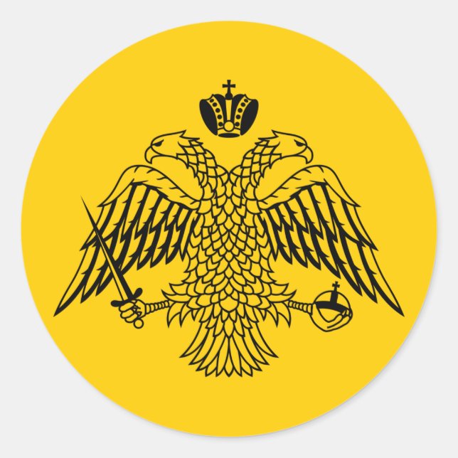 Flag of Byzantine Classic Round Sticker (Front)