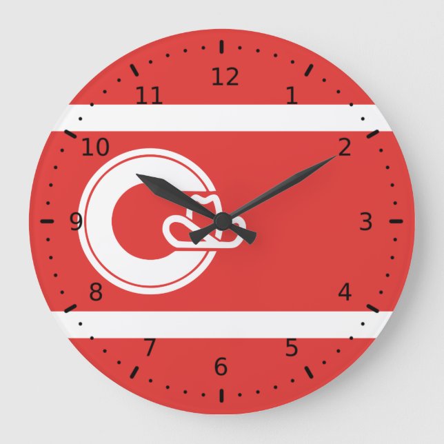 Flag of Calgary, Alberta Large Clock (Front)