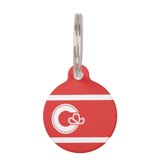 Flag of Calgary, Alberta Pet ID Tag (Front)
