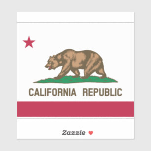Flag of California, California flag, sticker