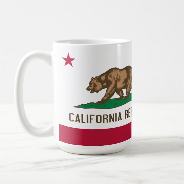 Flag of California Coffee Tea Mug (Left)