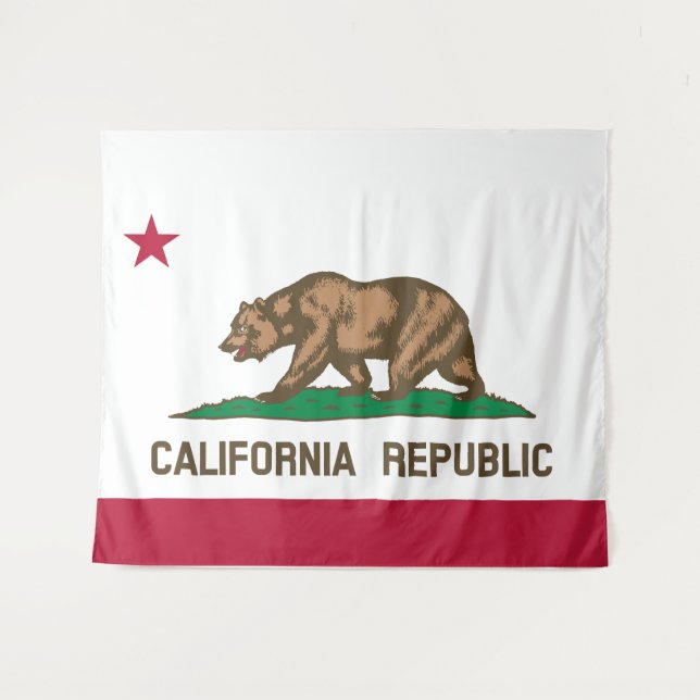 Flag of California Wall Tapestry (Front (Horizontal))