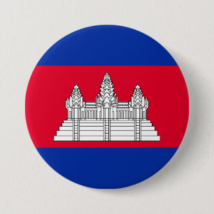 Flag of Cambodia 7.5 Cm Round Badge