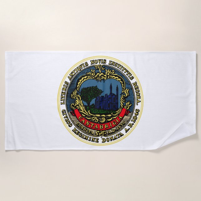 Flag of Cambridge (Massachusetts) Beach Towel (Front)