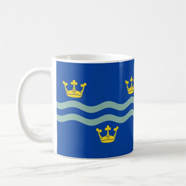 Flag of Cambridgeshire Coffee Mug (Left)
