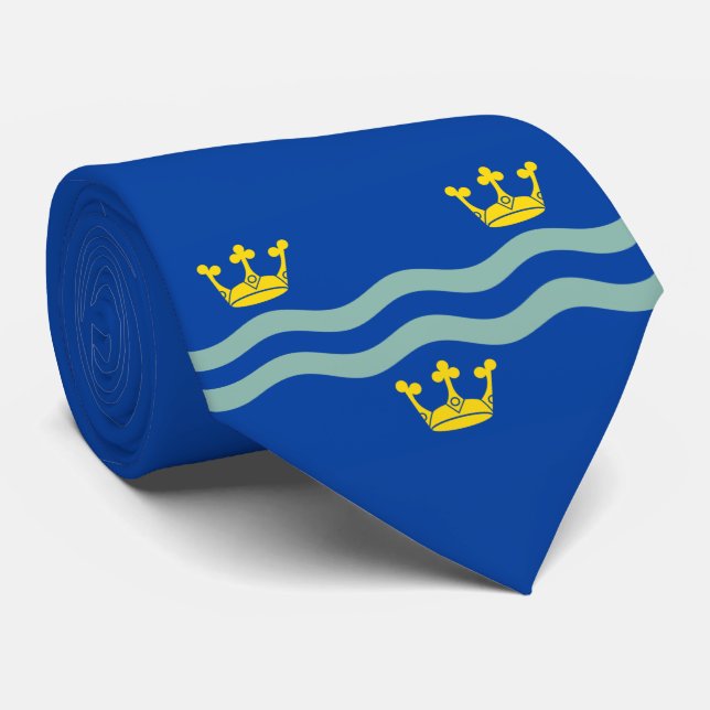 Flag of Cambridgeshire (County of England, UK) Tie (Rolled)