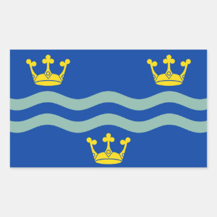 Flag of Cambridgeshire Rectangular Sticker