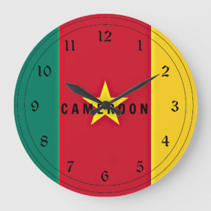 Flag of Cameroon Large Clock