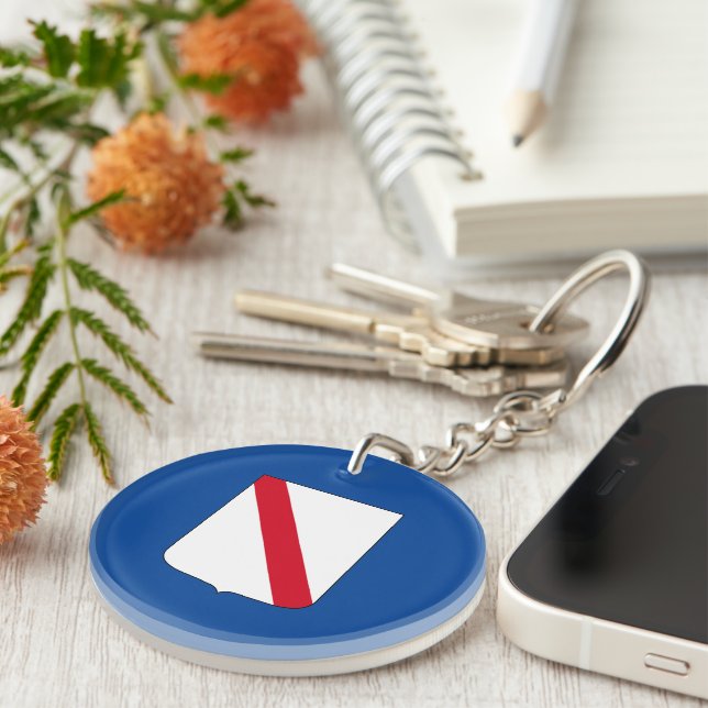 Flag of Campania (Italy)  Key Ring (Front Right)