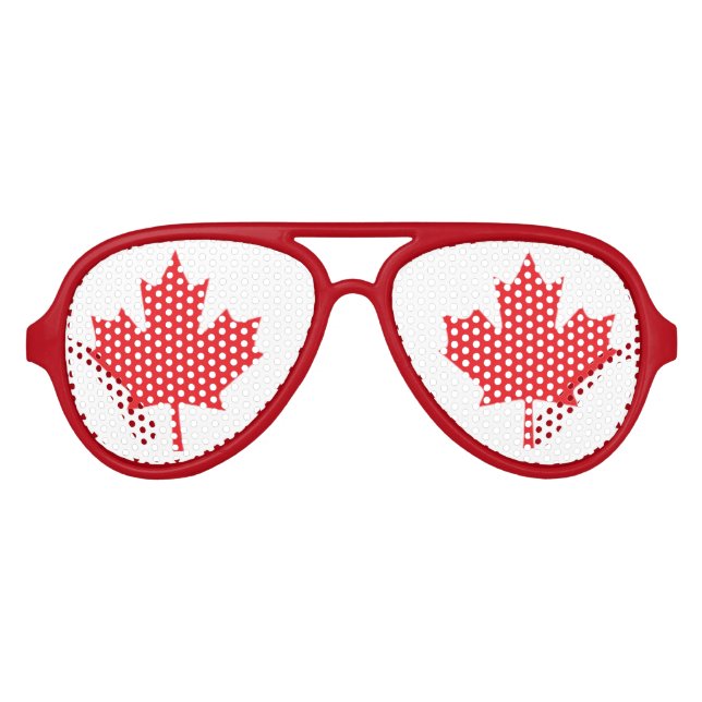 Flag of Canada Aviator Sunglasses (Front)