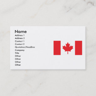 Flag of Canada Business Card