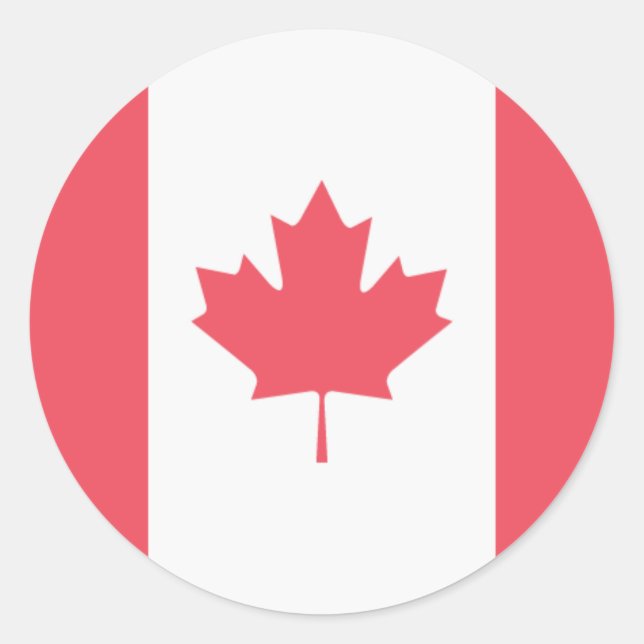 Flag of Canada Classic Round Sticker (Front)