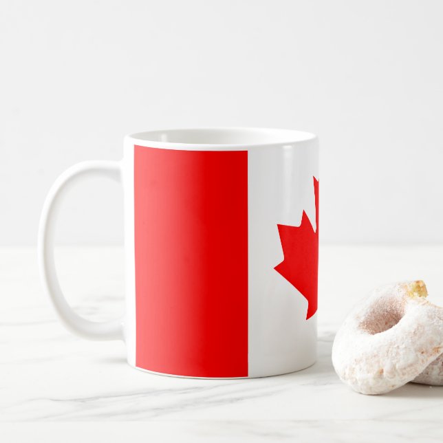 Flag of Canada Coffee Mug (With Donut)