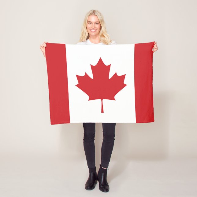 Flag of Canada Fleece Blanket (In Situ)