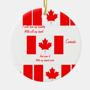 Flag of canada ornaments