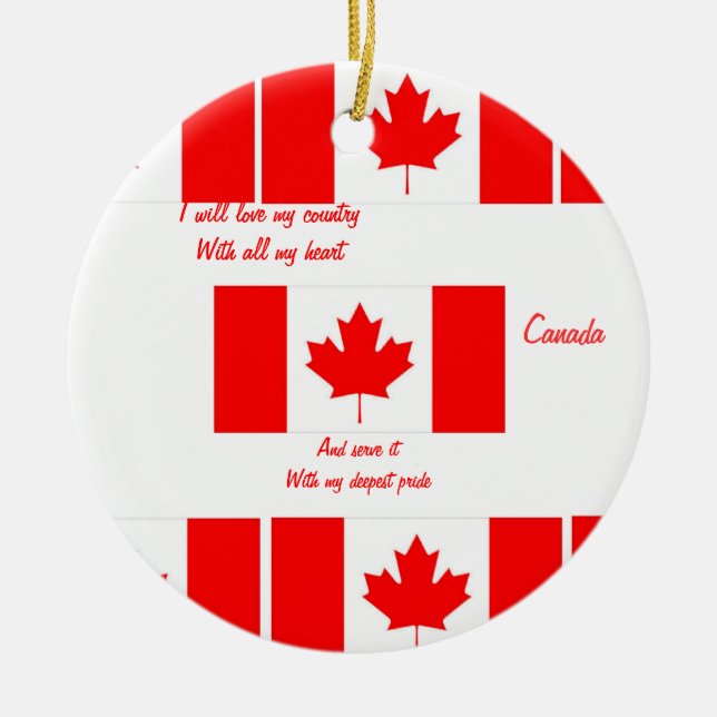 Flag of canada ornaments (Front)