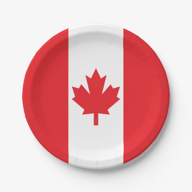 Flag of Canada Paper Plate (Front)