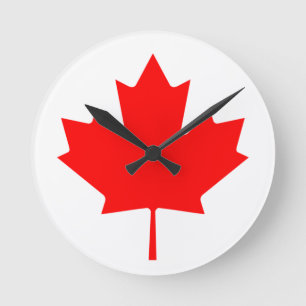 Flag of Canada Round Clock