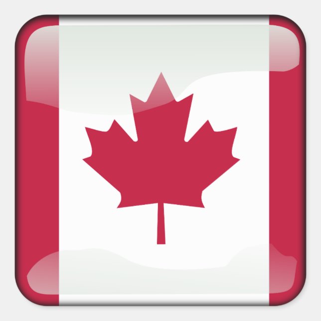 Flag of Canada Square Sticker (Front)