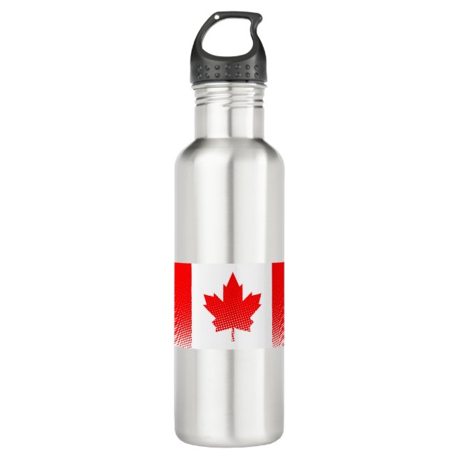 Flag Of Canada With Halftone Effect 710 Ml Water Bottle (Front)